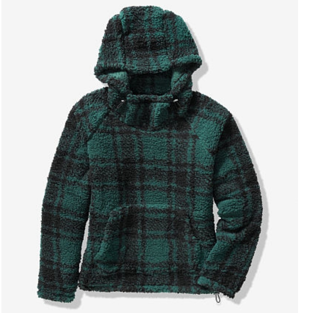 VS PINK SHERPA FUNNEL NECK PULLOVER NIB